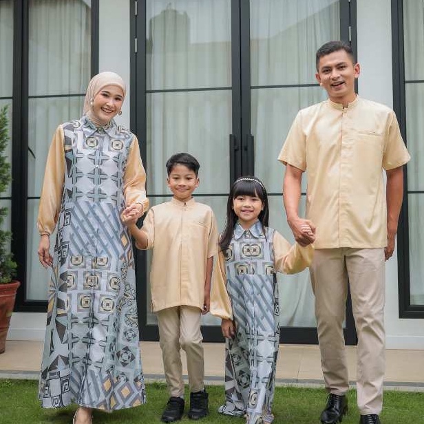 Free Ongkir CALLANDAHIJAB Family Set Madani Series Dress Honey