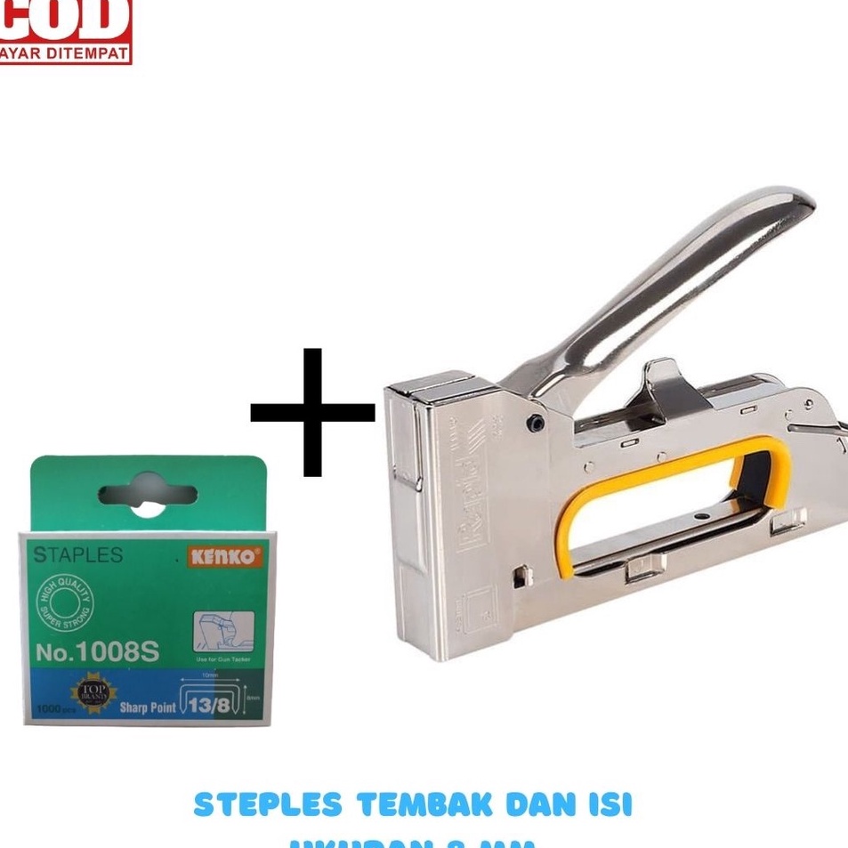 

1 Set Stapler Tembak Cekrekan Pengokot Hekter Tacker Staples Sofa Staples Jok Stepler Motor Kursi
