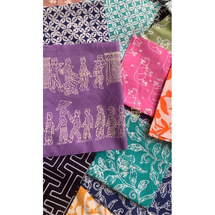 STAR Kain Perca Batik Cap 3cmx3cm