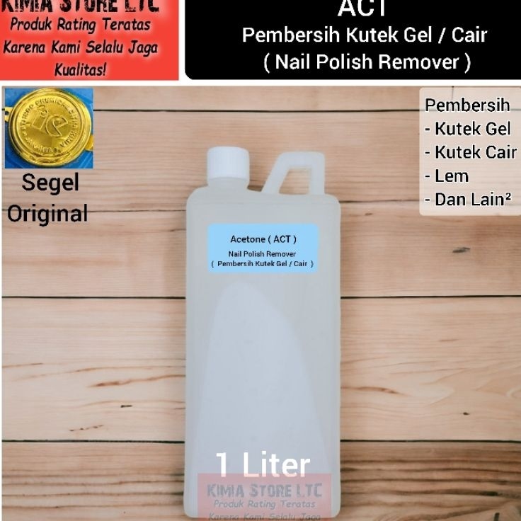 Acetone 1 Liter  Aseton 1 Liter  Pembersih Cat Kuku  Kutek  Nail Polish Remover