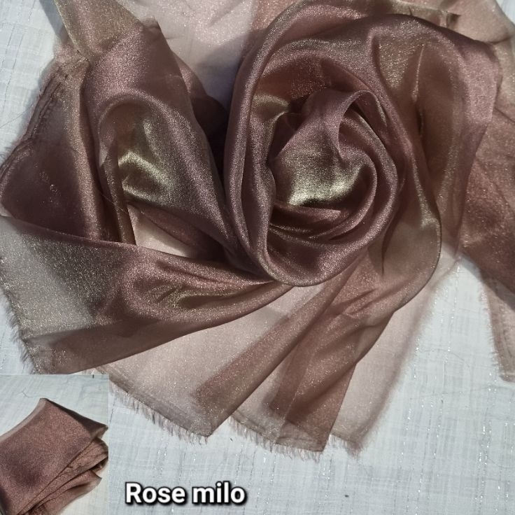 C6369 Kain Organza Silk Metalik  Organza Kristal  Organza Glossy  Organza Polos Pearl Pasir