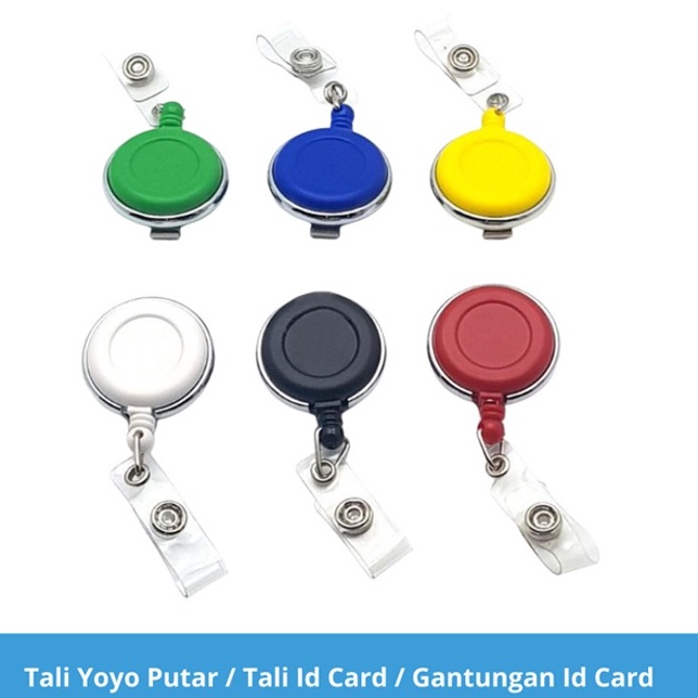 

Yoyo ID card putar Warna warni Gantungan ID card Name tag Murah Meriah isi 1 pcs