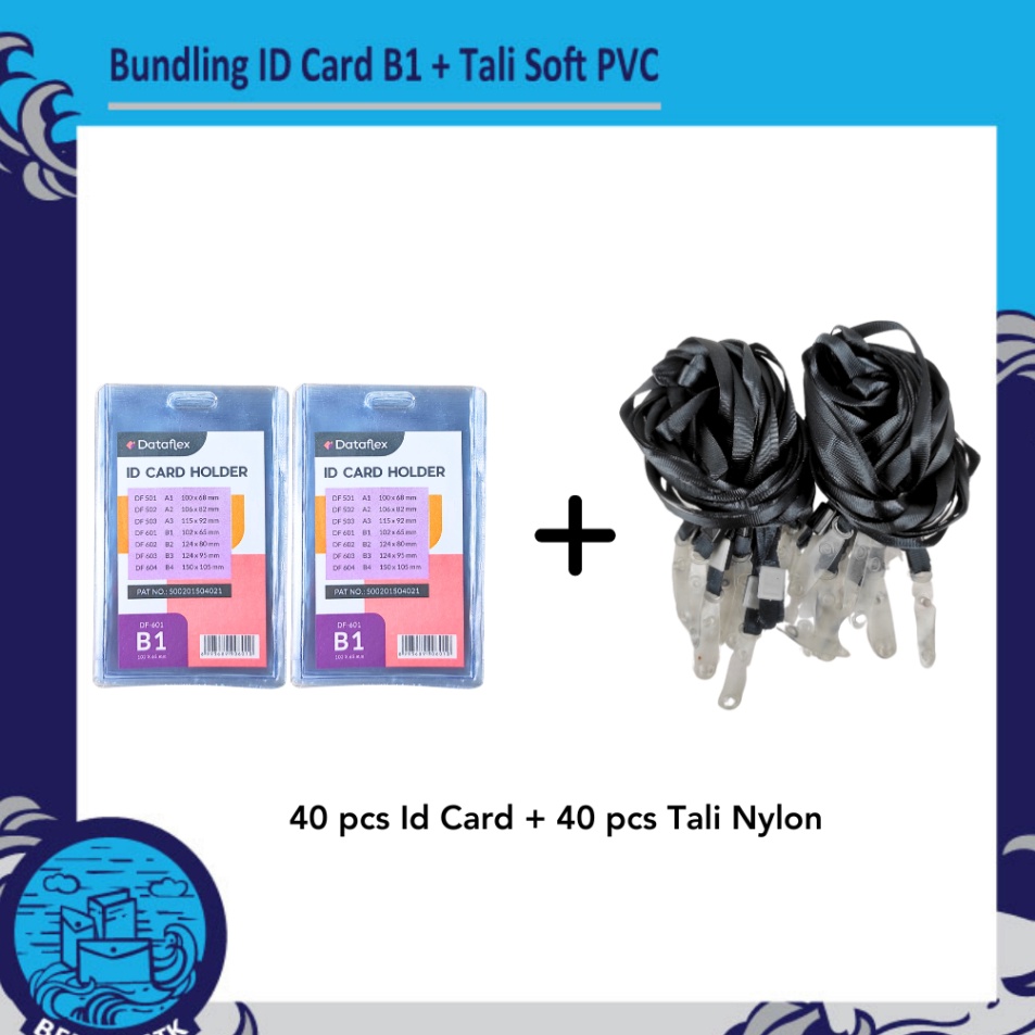 

BUNDLING ID Card Holder B1 Tali Nylon Soft PVC NYLKSFP