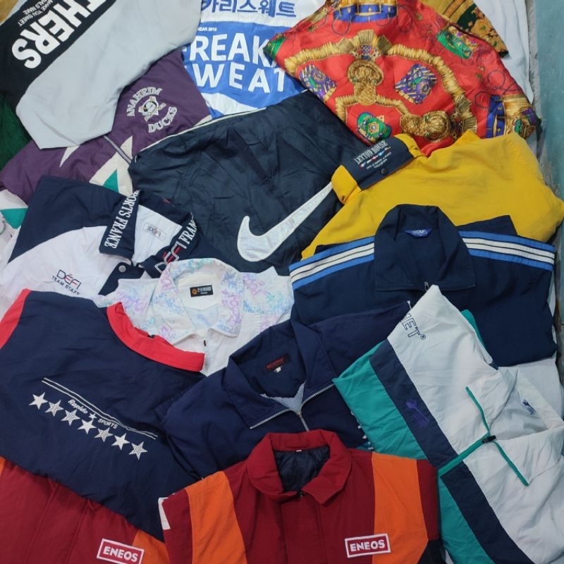 Jaket Vintage Colorblock Windbreaker