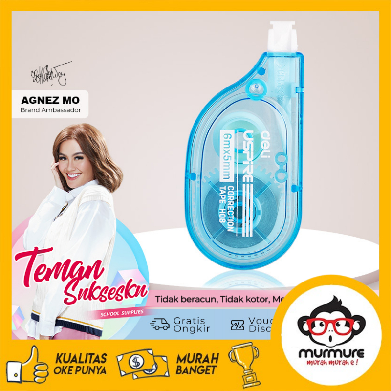 

MURMURE I CORRECTION TAPE TIPEX TIP X KERTAS DELI H08 BX