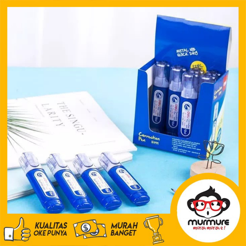 

MURMURE I TIP EX CAIR H19930 DELI / CORRECTION PEN UJUNG BESI METAL NIB / CORRECTION FLUID DELI TIP EX GEPENG