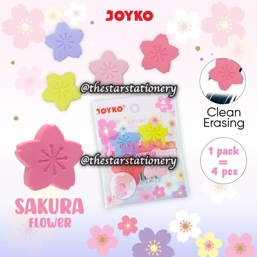 

(1 Set Isi 4 Biji) GROSIR Penghapus Set Joyko ER-142 / Eraser Joyko ER142 / Joyko ER 142