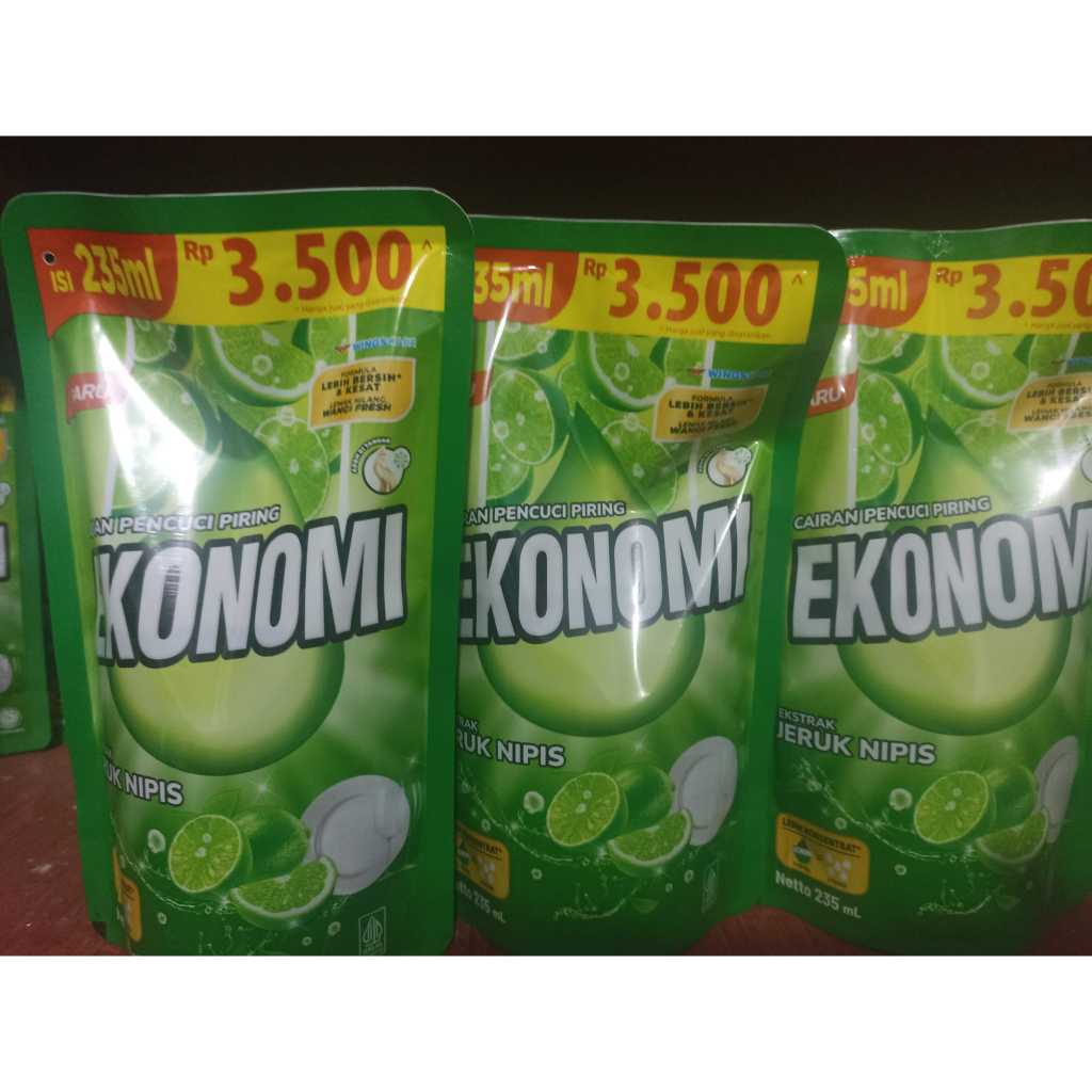 Ekonomi Power Liquid 235ml Sabun Cuci Piring 3500