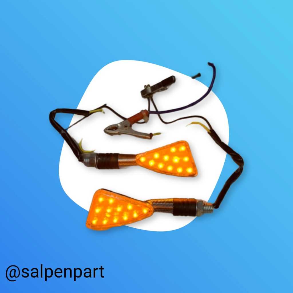 Lampu Sein Tempel Segitiga LED Untuk Semua Jenis Motor Fairing Ninja 250 300 R15 R15 R25 GSX 150 CBR