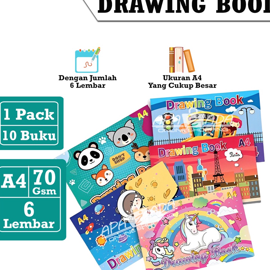 

Kirim Sekarang Apazada Buku Gambar A4 Squeezy 6 Lembar Murah 1 Pack 1 Pcs Drawing Book Buku Anak Menggambar BGSQA426