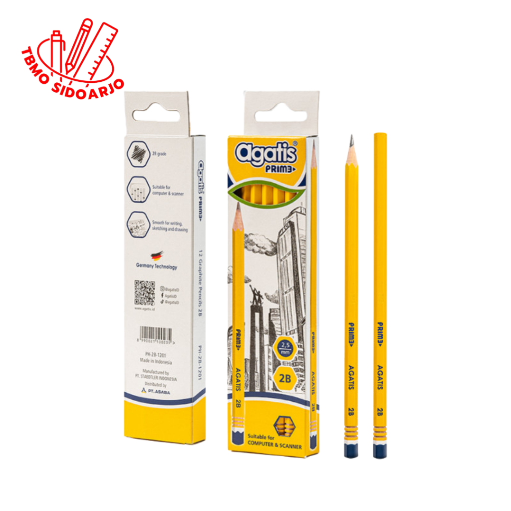 

TBMO Pensil 2B Agatis Prime Wood Per Pack Isi 12 pcs