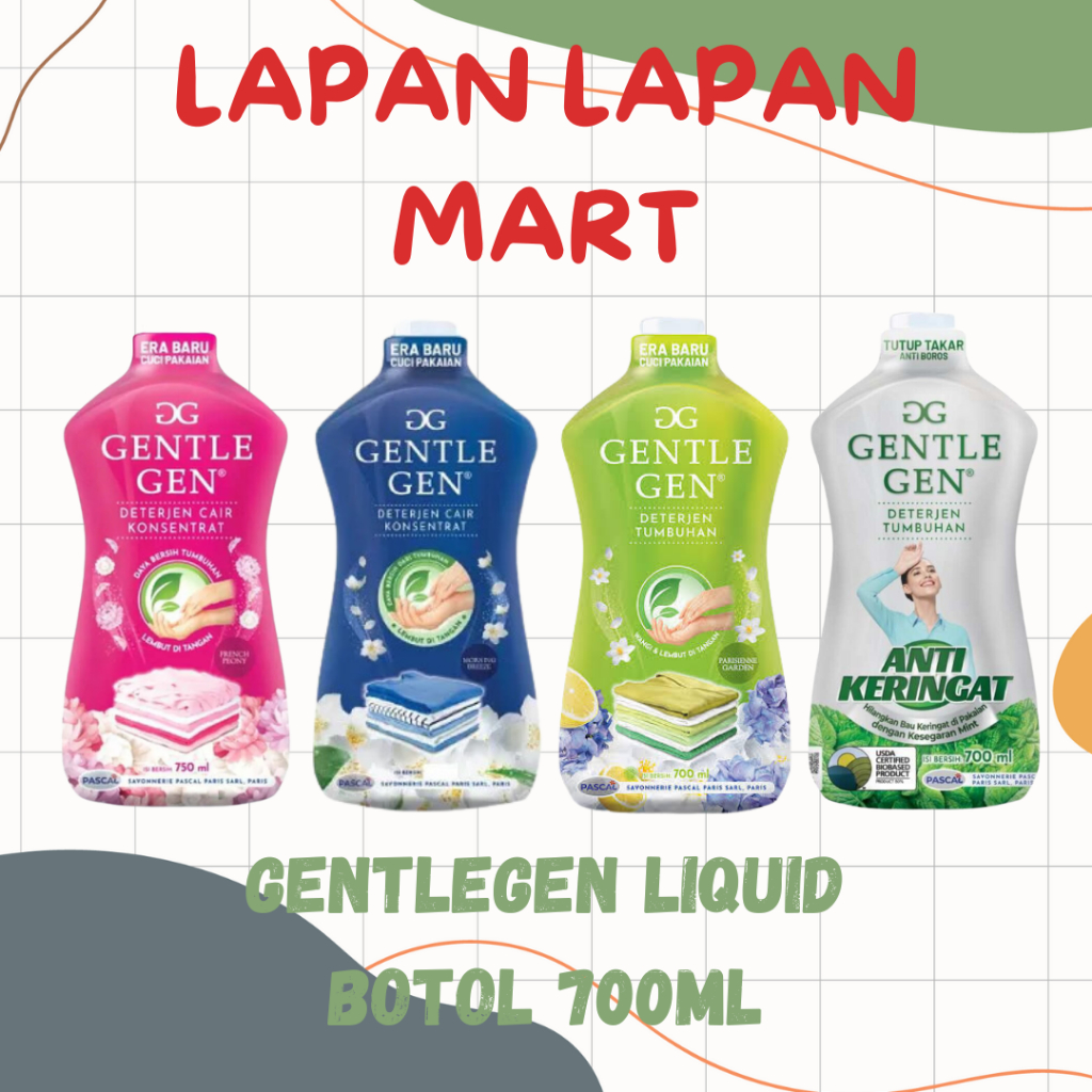Gentlegen Liquid Detergen 700ml Botol (Detergen Cair)