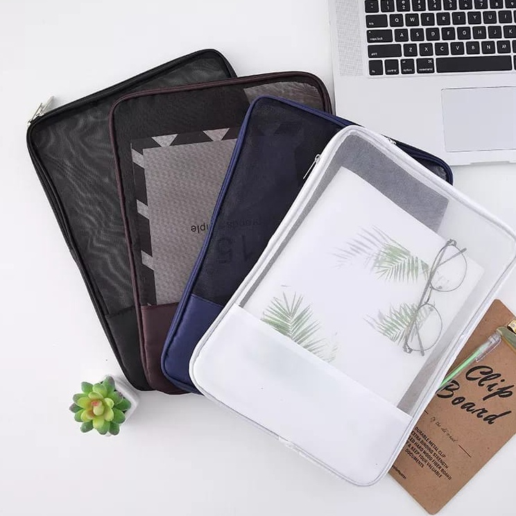 

Pouch Bag Bahan JaringTas Serbaa OrganizerDocument Bag Tas DokumenKotak Buku Jaring Transparan
