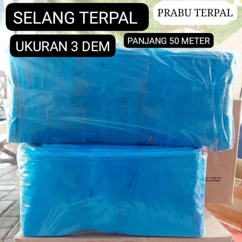 SELANG TERPAL 3 DEM PANJANG 50 METER LAPISAN DALAM PLASTIK