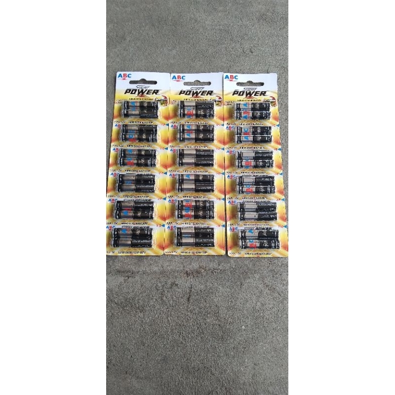 baterai ABC A3 power&ABC AAA biru isi 12 pcs