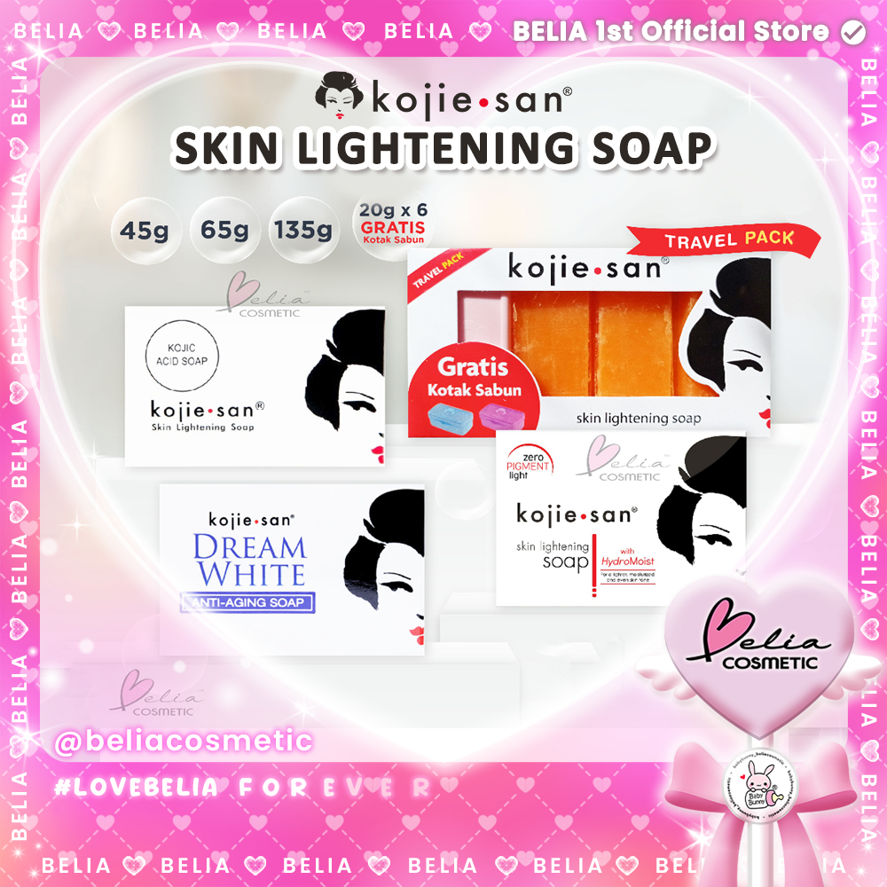 ❤ BELIA ❤ KOJIE SAN Skin Lightening Soap Kojic Acid, Dream White 45 / 65 / 135g  Sabun KOJIESAN