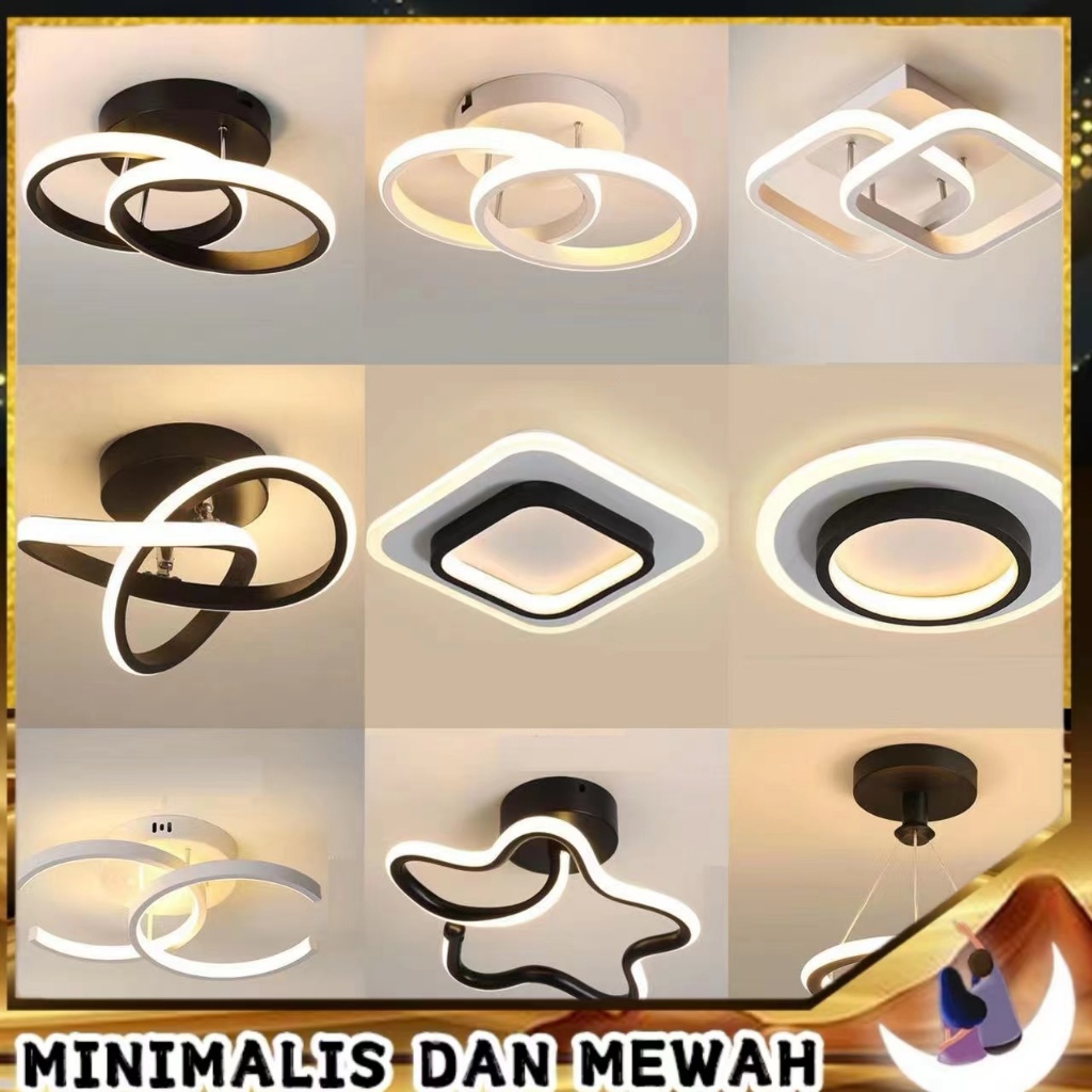 Lampu Plafon Minimalis Lampu Plafon Ruang Tamu Led 3 warna Lampu Plafon Kamar Tidur Lampu Minimalis
