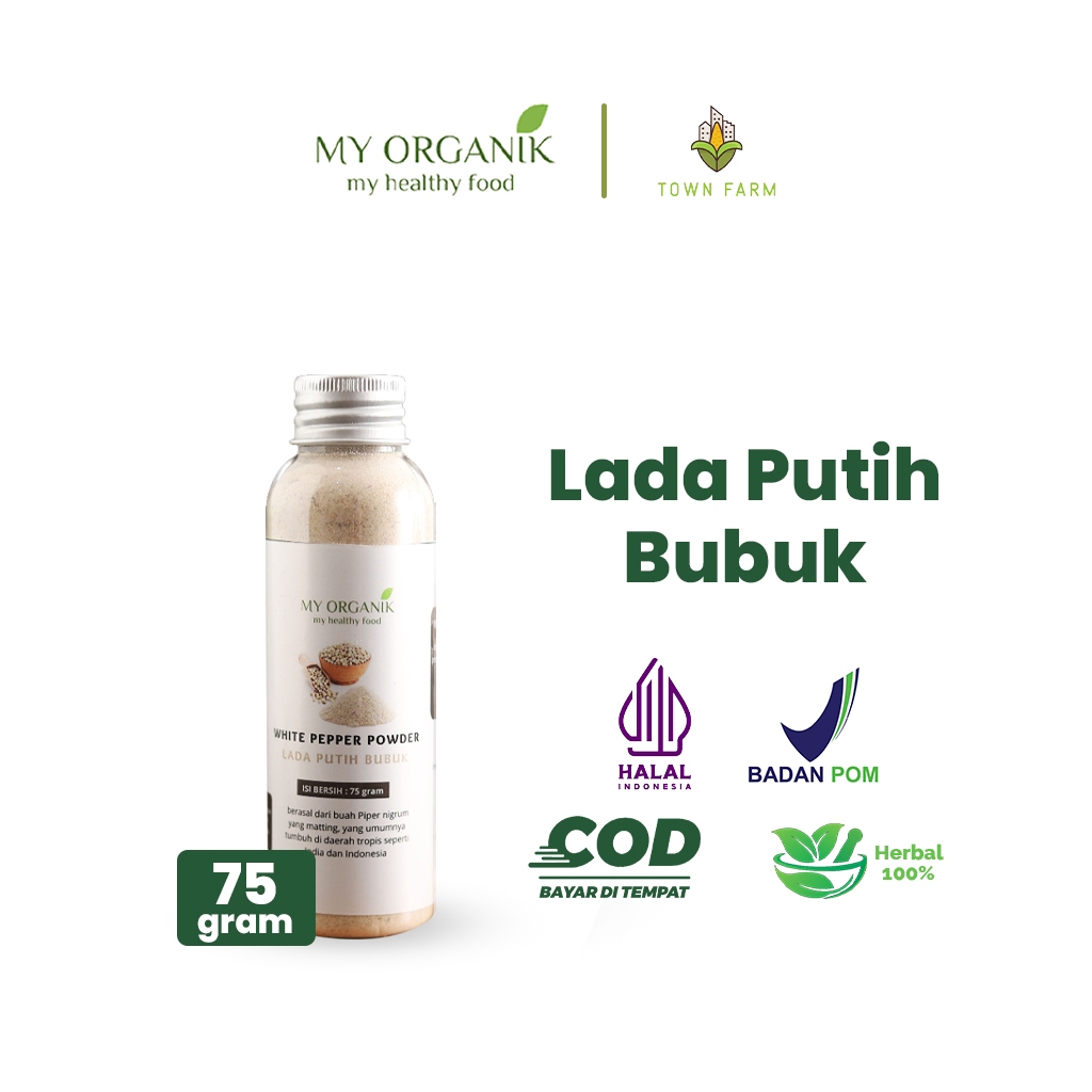 

My Organik Lada Putih Bubuk Bumbu Masak Dapur White Pepper Murni Merica Premium Asli tanpa Campuran