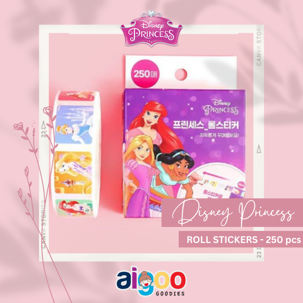 

DISNEY PRINCESS ROLL STICKER / STIKER DISNEY PRINCESS - 100% ORIGINAL