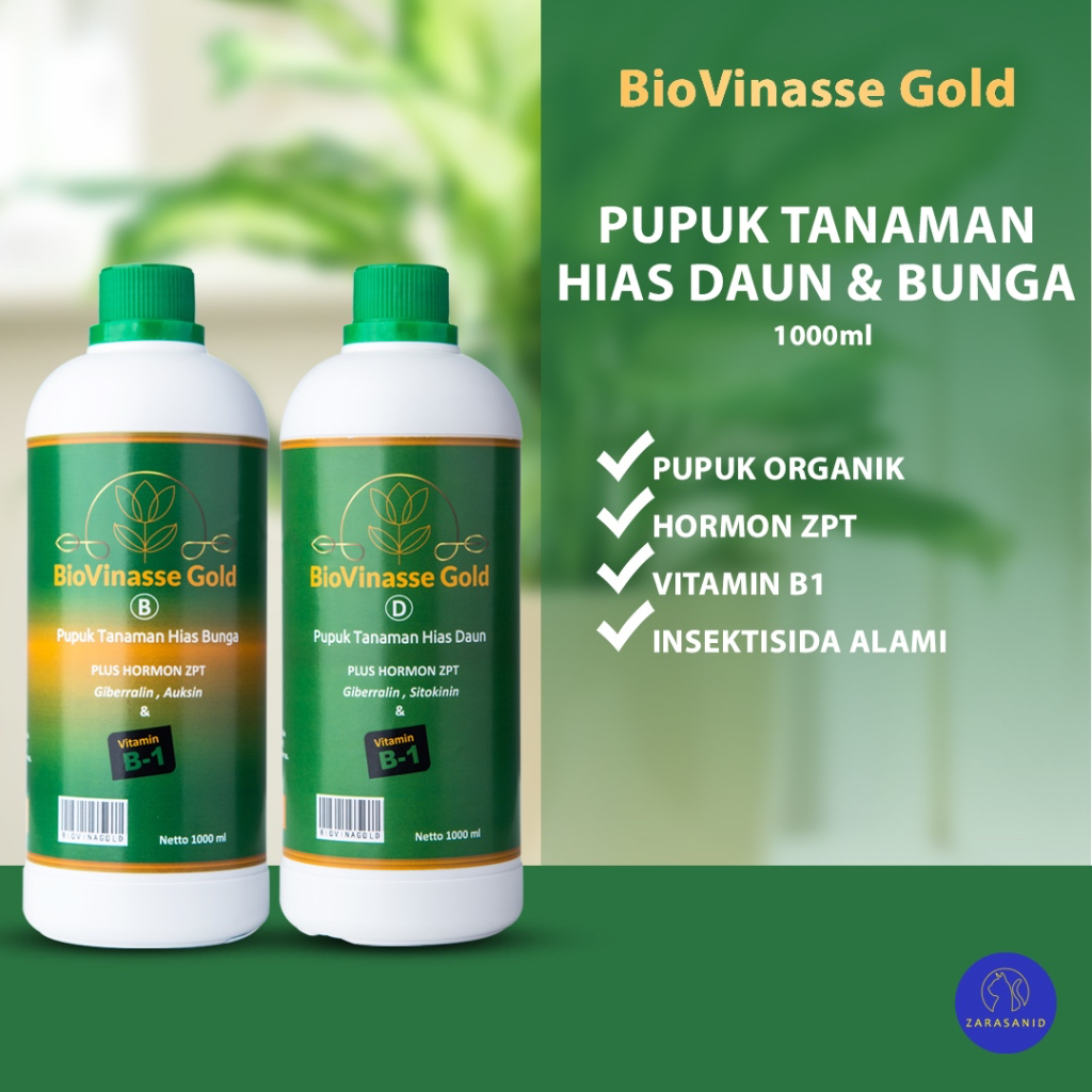 Pupuk Organik Cair Tanaman Hias Dilengkapi Hormon ZPT Vitamin B1 Insektisida Alami Langsung Pakai