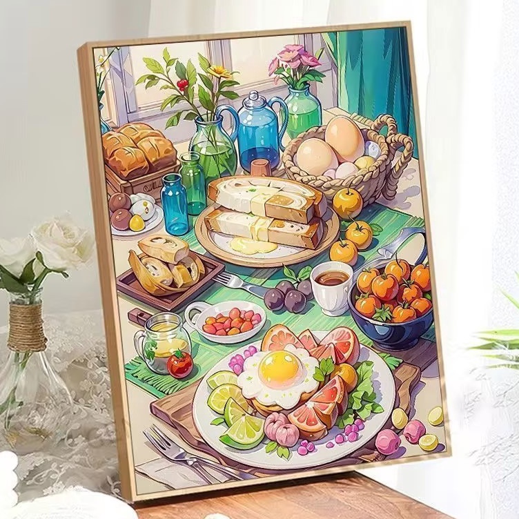 

Besar Paint By Number 5x4cm DIY Canvas Paint By Number Kit Digital Oil Painting