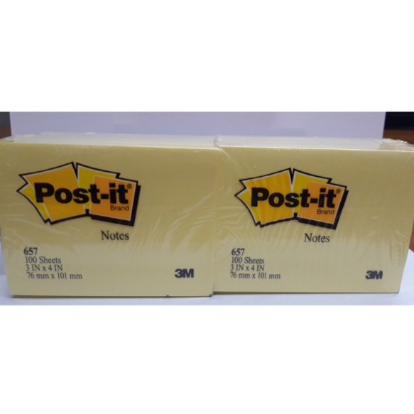 

Klasik 3M post it Sticky Notes 657 yellow notes 3x4