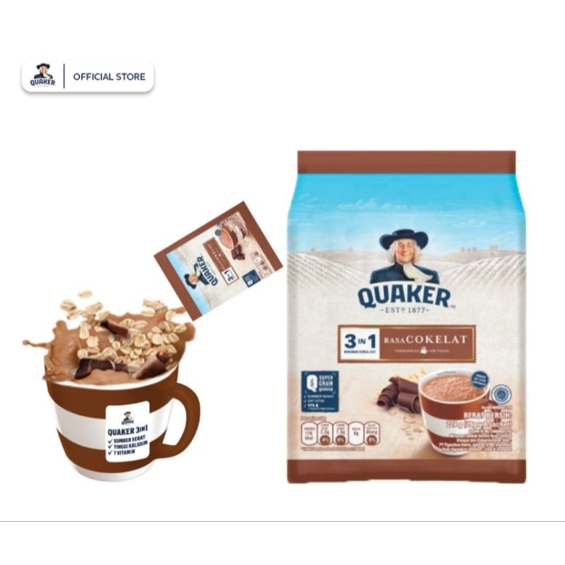 

QUAKER 3 IN 1 CHOCHOLATE 224GR (28grx8)
