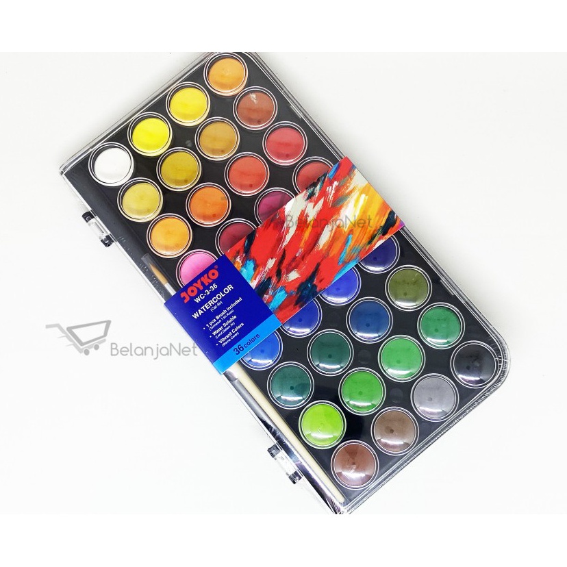 

Klasik Cat Air Watercolor Cake Joyko 36 Warna WC336