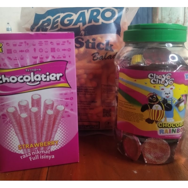 

Paket Hemat Snack Suka Suka 3 Rasa (Stik Balado,chocolatier,choyo choyo)