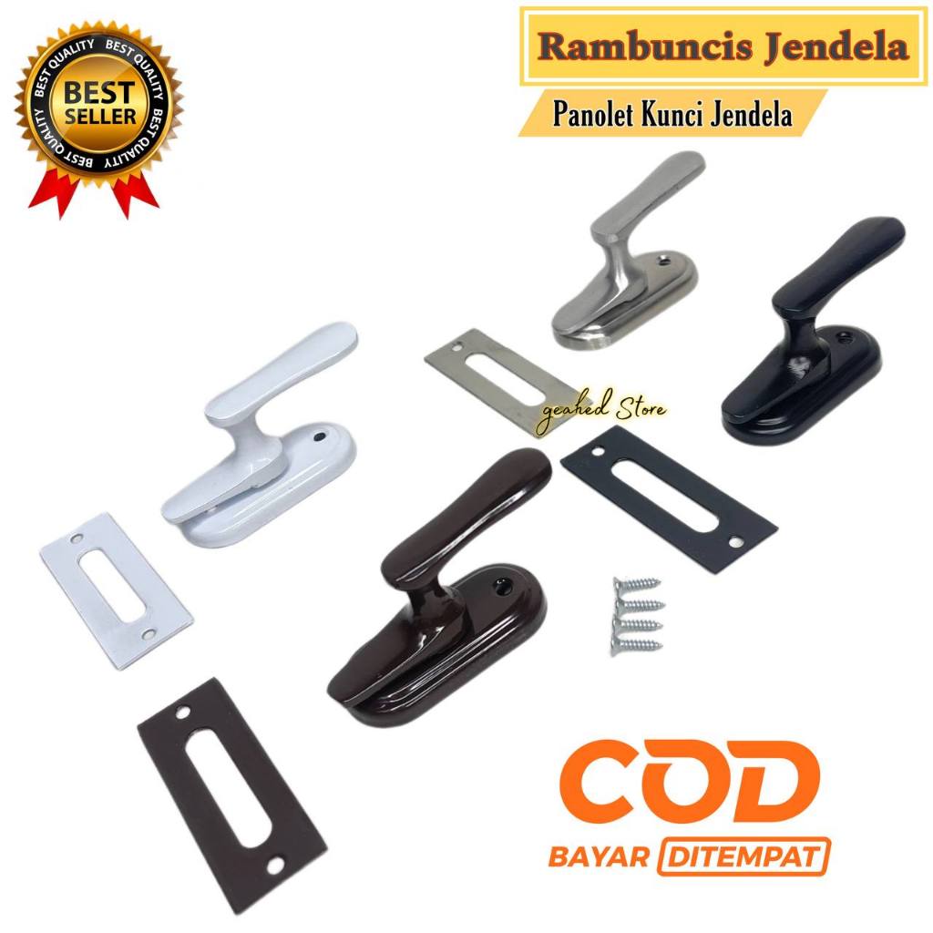 Rambuncis jumbo Handle Kunci Jendela kuningan Grendel Panolet Slot Stainles Tebal Alumunium kunci la
