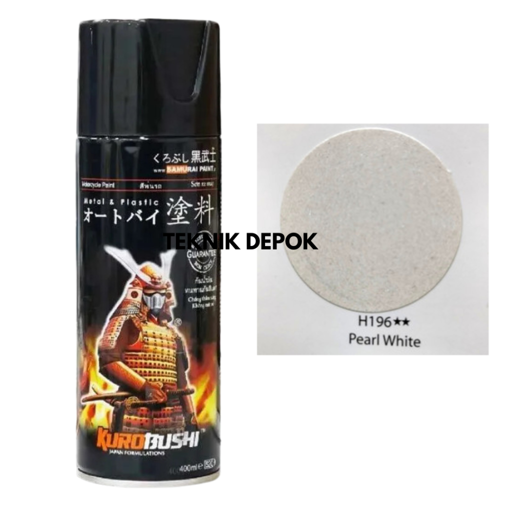 Pylox Samurai H196 Pearl White Putih Cat Semprot Spray Paint Pilok Pilox Pylok 400 ml Perwarna Besi 