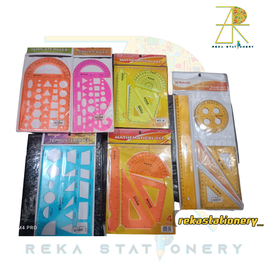 

Penggaris Butterfly Set Harga Satuan Praktis Untuk Menggaris Dan Cocok Untuk Sekolah