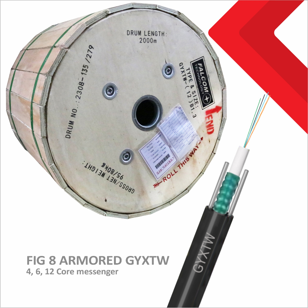 Kabel Fiber Optik 4 CORE ARMORED GYXTW Falcom