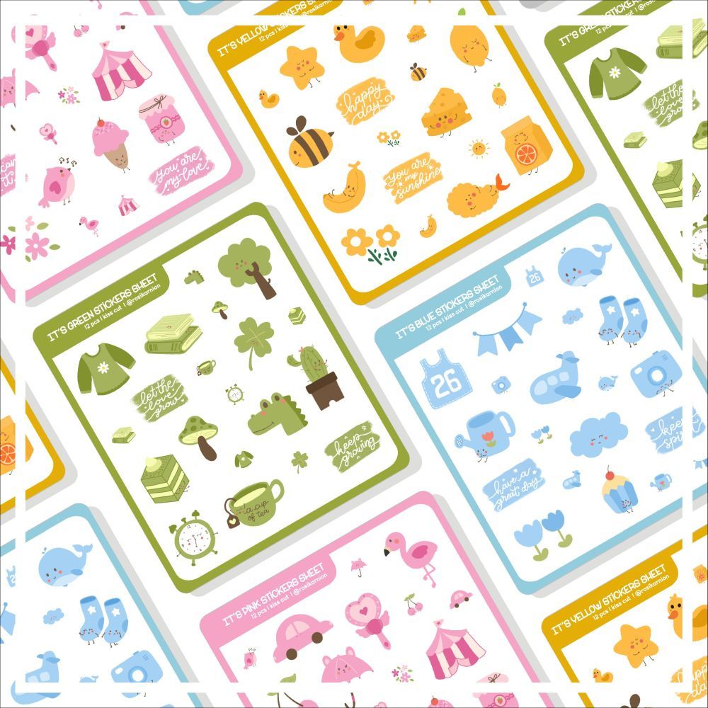 

ROSIKARNION Its Color Sticker Sheet / Stiker Kiss Cut