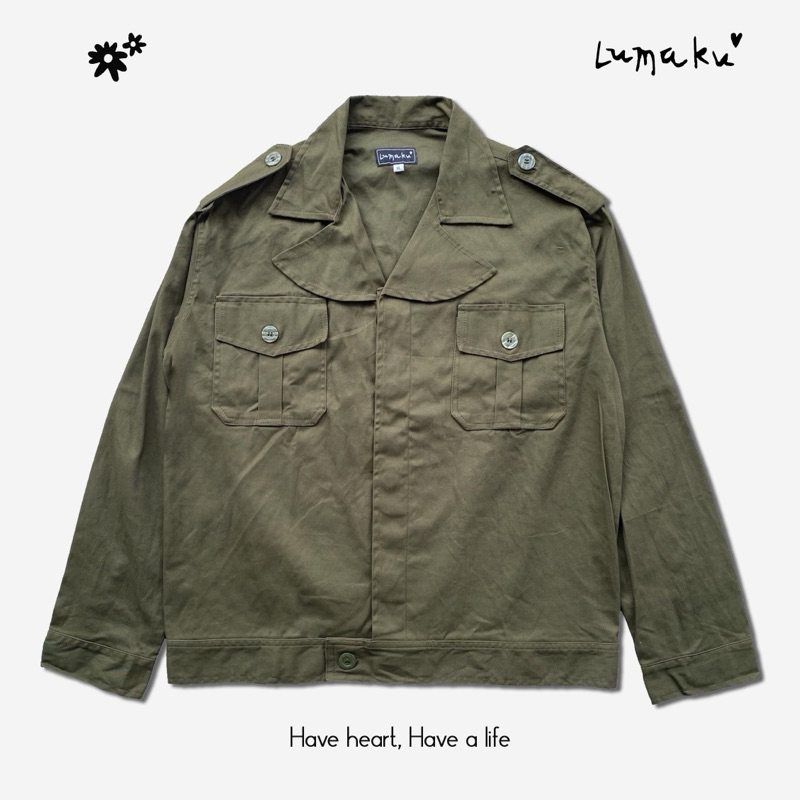 Roghout Canvas Jacket Army | Jacket Canvas | Lumaku