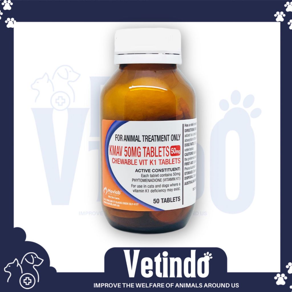 K MAV 50 MG VIT K1 50 TAB Phytomenadion kmav vitamin k1 50 mg anjing kucing original