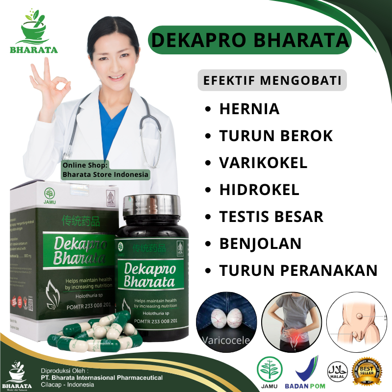 Obat Turun Usus - Obat Turun Peranakan - Obat Turun Berok DEKAPRO BHARATA 100% ORIGINAL 30 Kapsul