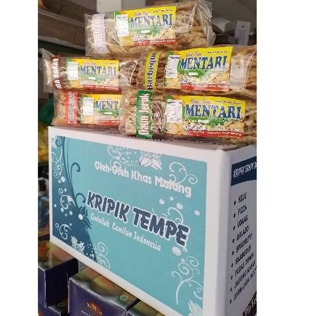 

Paket Kripik Tempe Mentari mix rasa-rasa Khas Sanan Malang isi 10