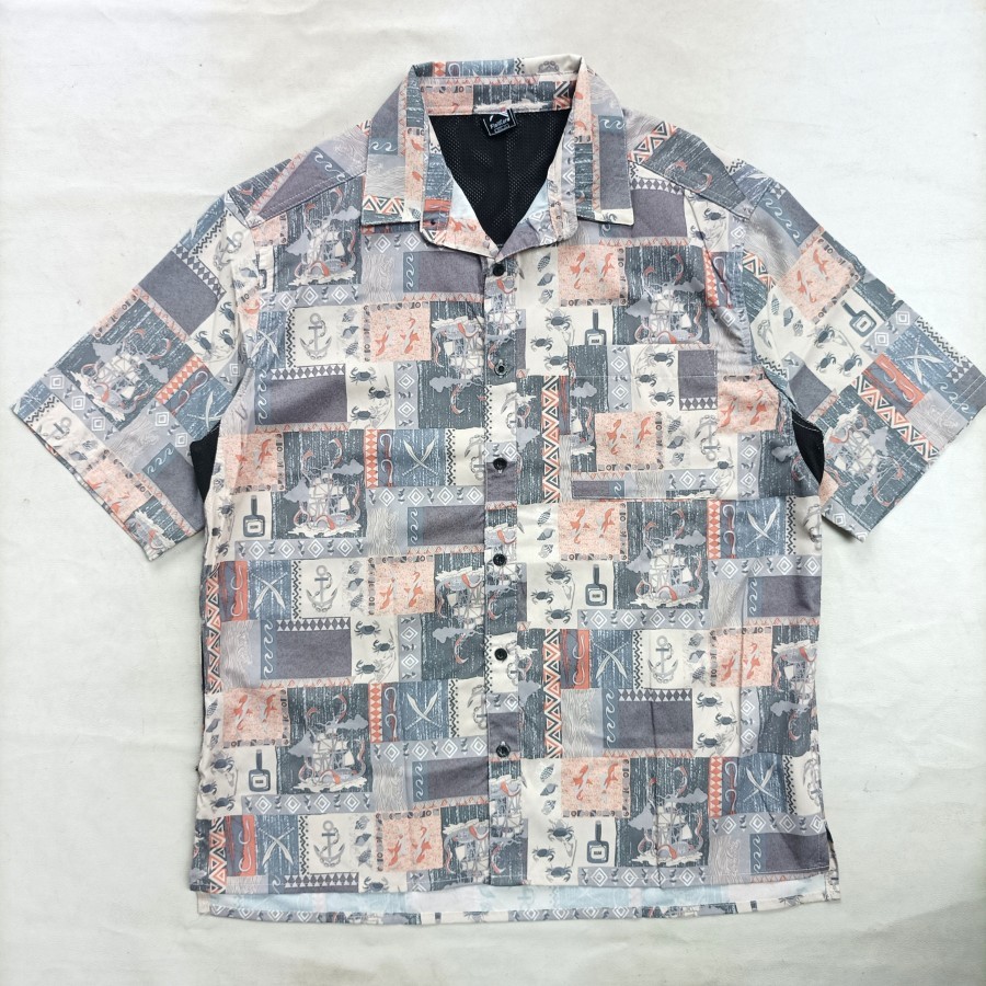 kemeja Fieldcore japan fullprint nylon casual outdoor shirt