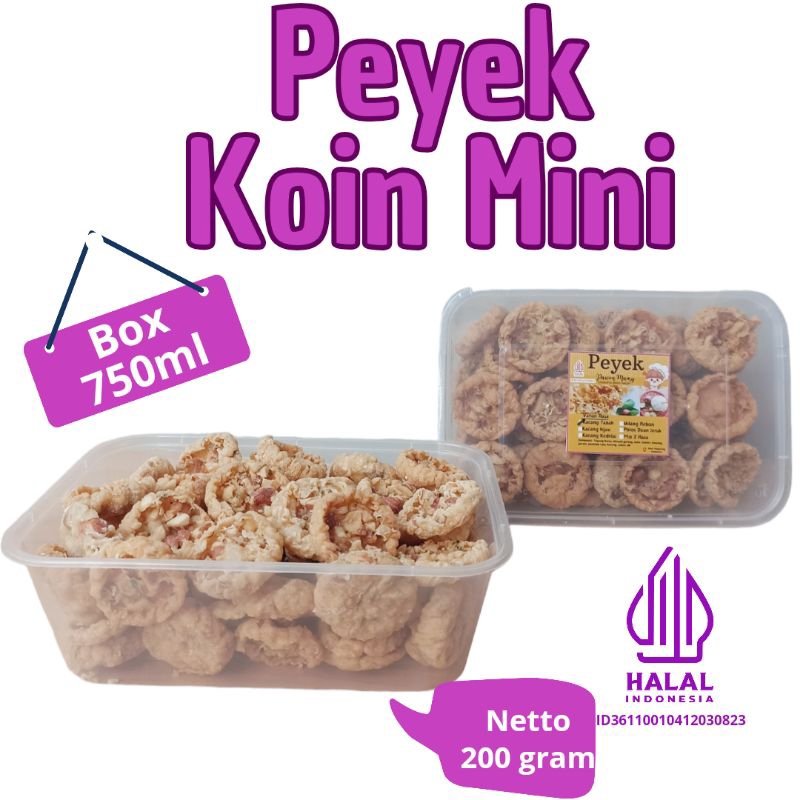 PAWON MAMY - Peyek Koin Mini  semua Varian (Toples 750ml) | Rempeyek bulat kacang Tanah