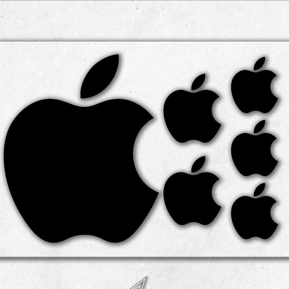 STIKER APPLE STICKER APPLE SET IPHONE MACBOOK