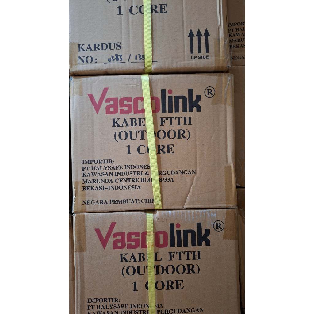 Kabel Fiber Optic Drop Wire Vascolink FTTH 1 core - 1 Roll 500 meter