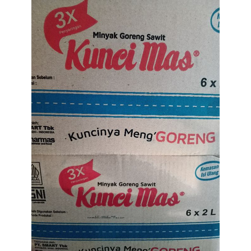 

Minyak Goreng Kunci Mas 2 Liter - 1 Dus x 6 Pcs