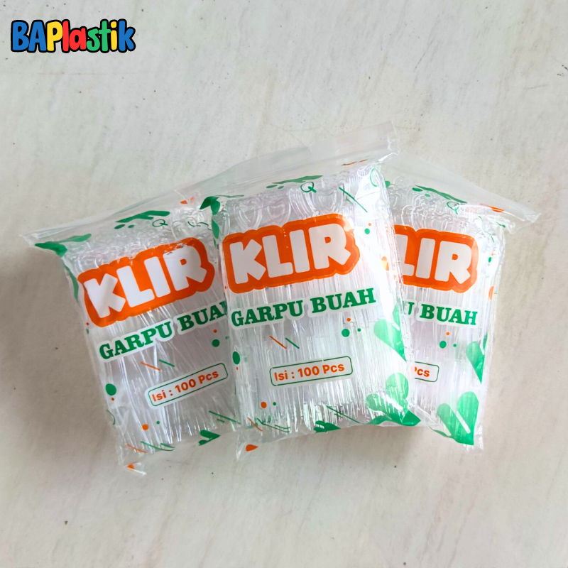 Garpu Kue KLIR Bening Garpu Buah TRANSPARANT