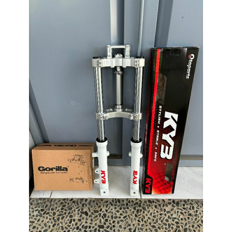 Shock KYB depan set dengan T ninja rr(gorilla) pnp honda