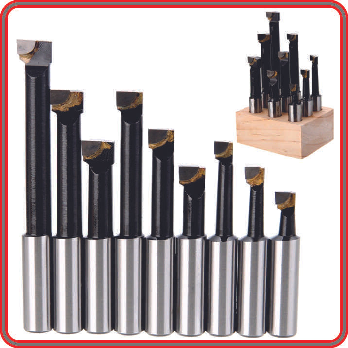 SET 9 PCS CUTTER BORING HEAD F1 - 12 MM / SET 9 PCS BAR BORING HEAD
