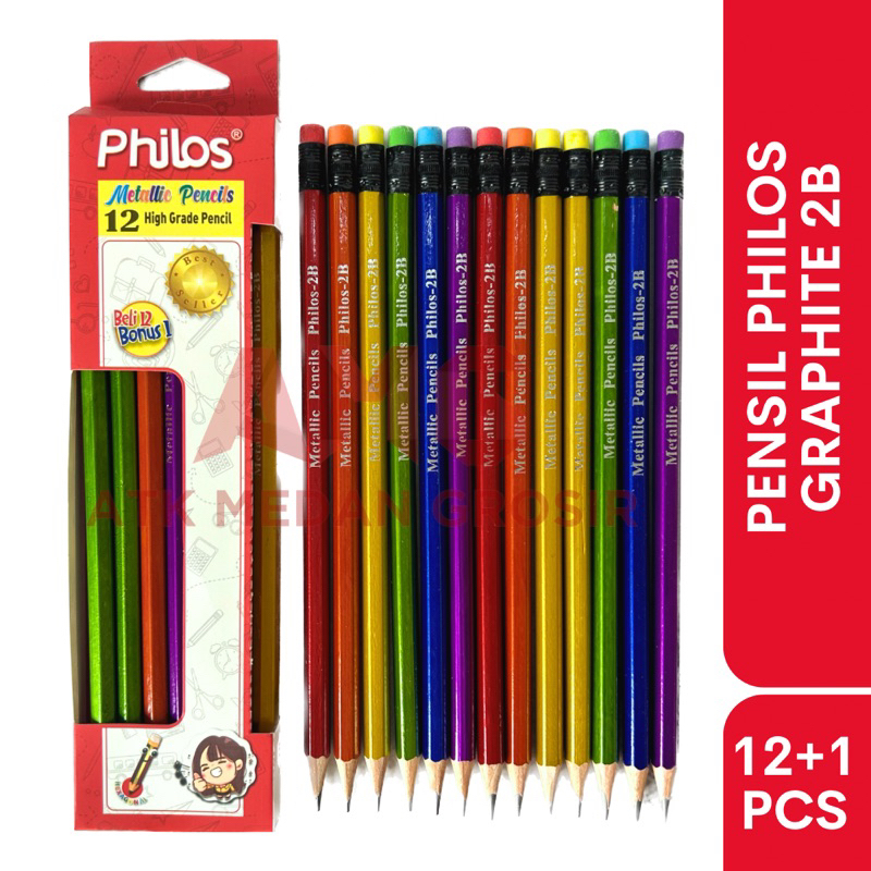 

PENSIL PHILOS GRAPHITE 12PCS BONUS 1PCS!