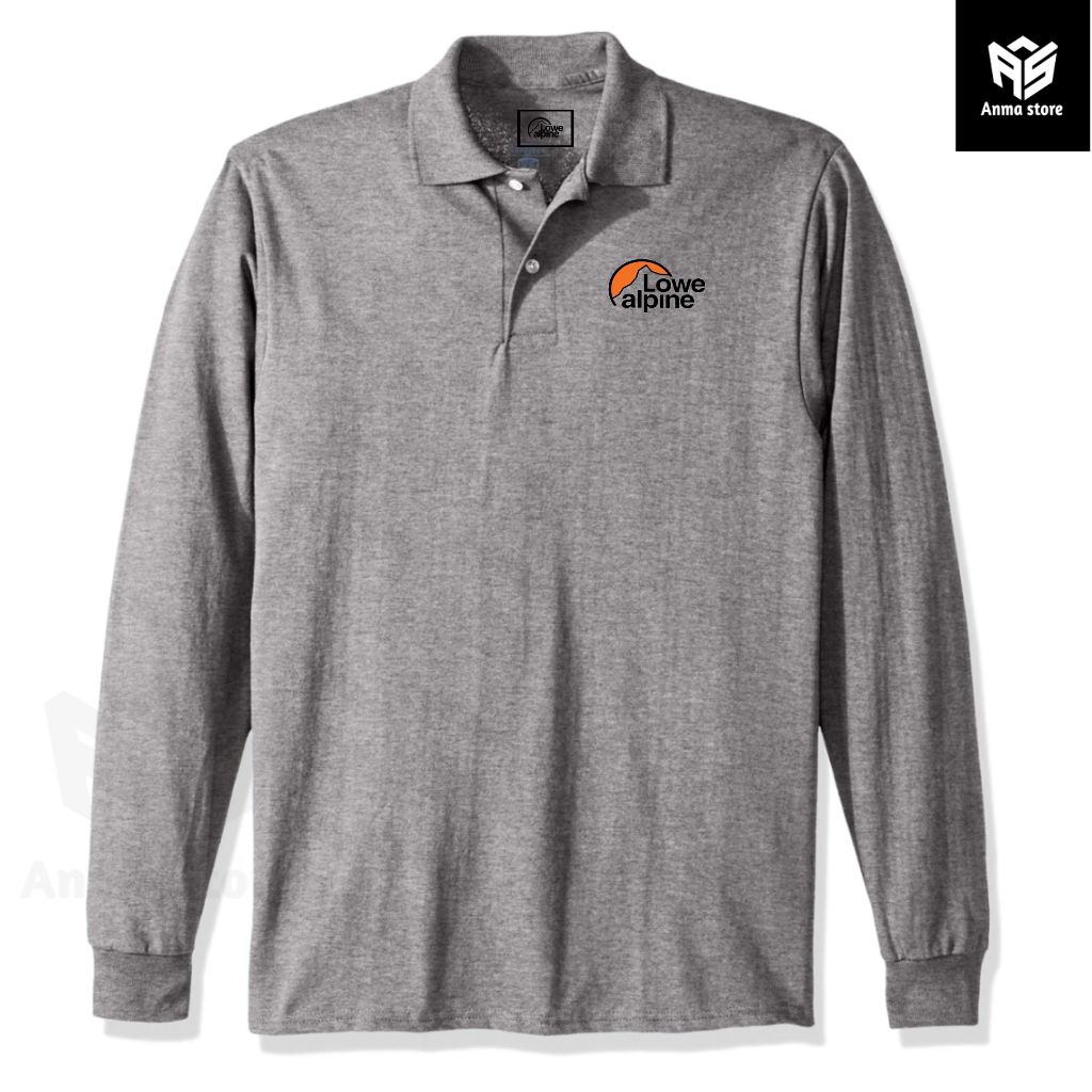 Kaos Kerah Polo shirt Lengan Panjang Pendaki Gunung Lowe Alpine