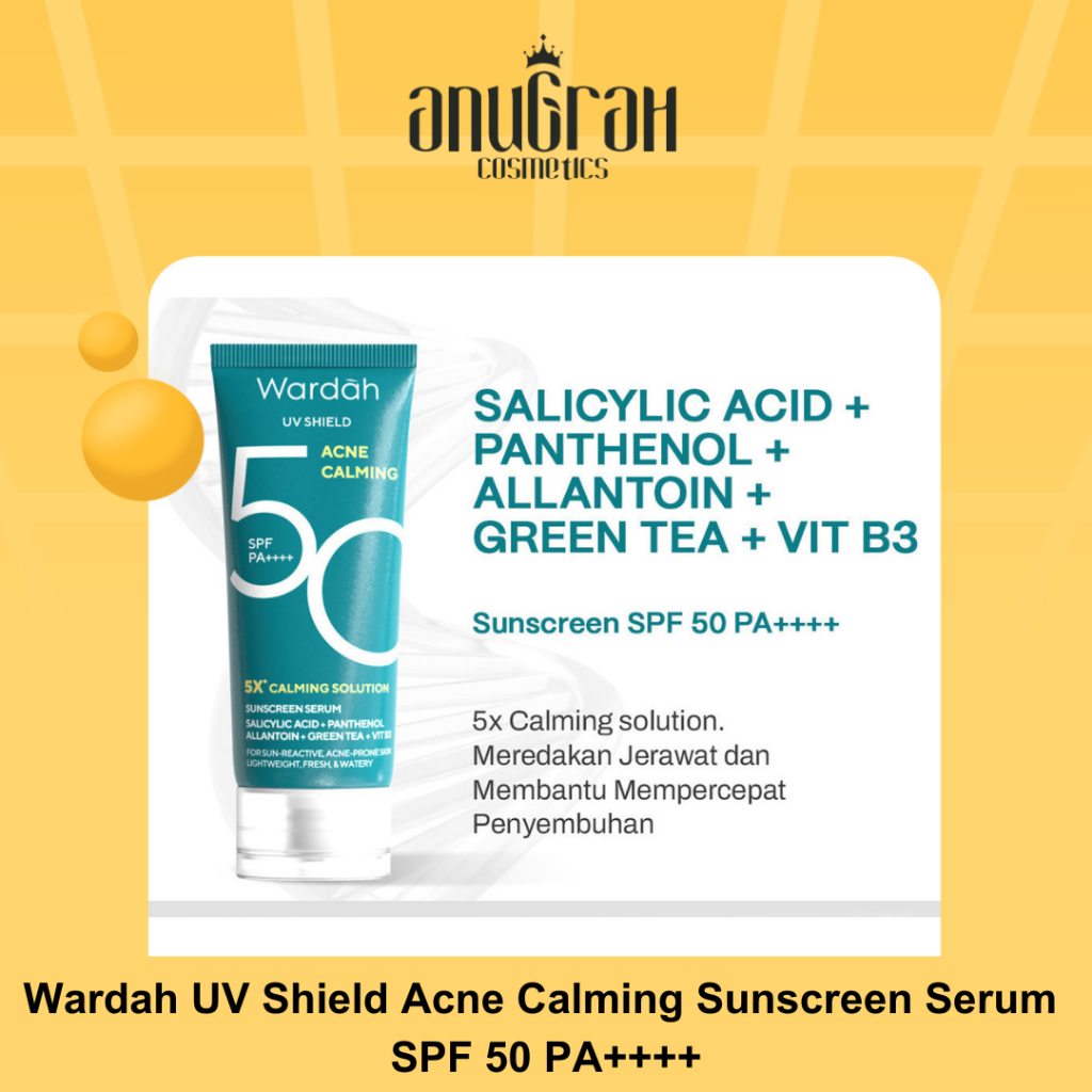 Wardah UV Shield [ ACNE SPF 50 ] Calming Sunscreen Serum SPF 50 PA++++
