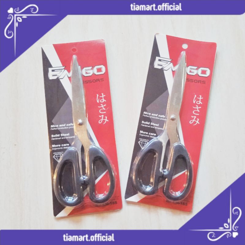 

[PCS] Gunting Stainless Besi Kertas Emigo Hitam Besar